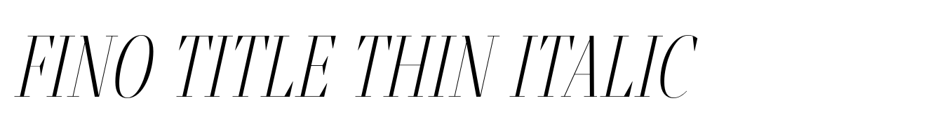 Fino Title Thin Italic
